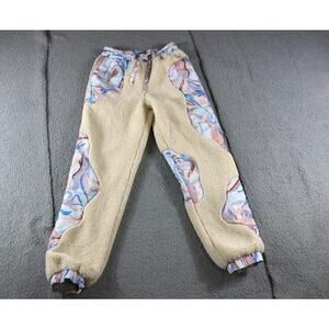 New HELMSTEDT Pants Medium Multicolor Paisley Print Off-White Suave Lounge Teddy